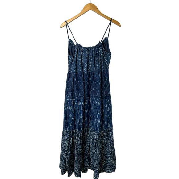 Faherty Sun Chaser Maxi Dress Blue Size Small Boho Beach Summer - Picture 5 of 6